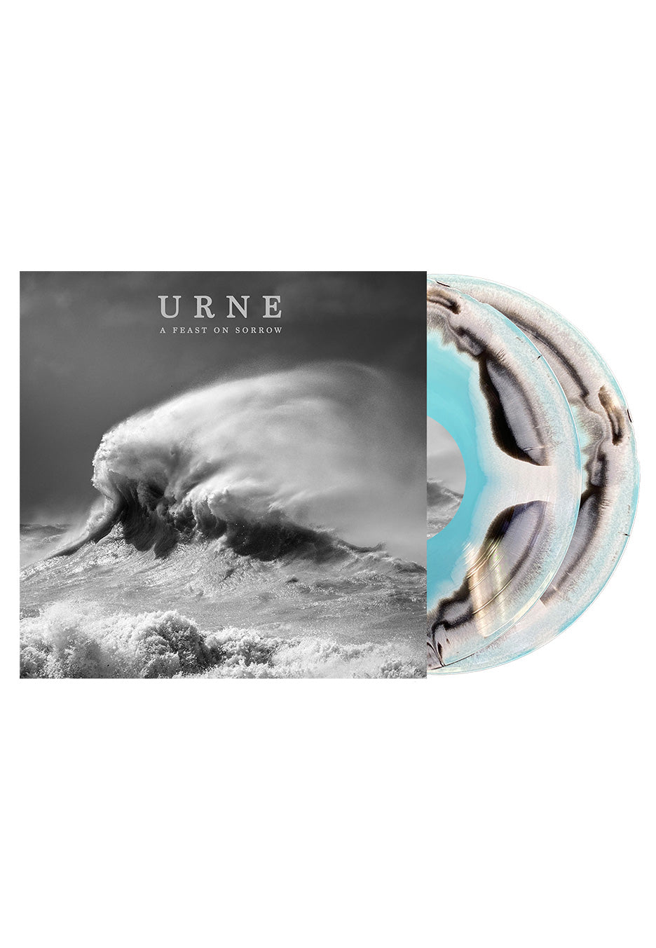 A Feast On Sorrow Black White & Blue Swirl - Colored 2 Vinyl