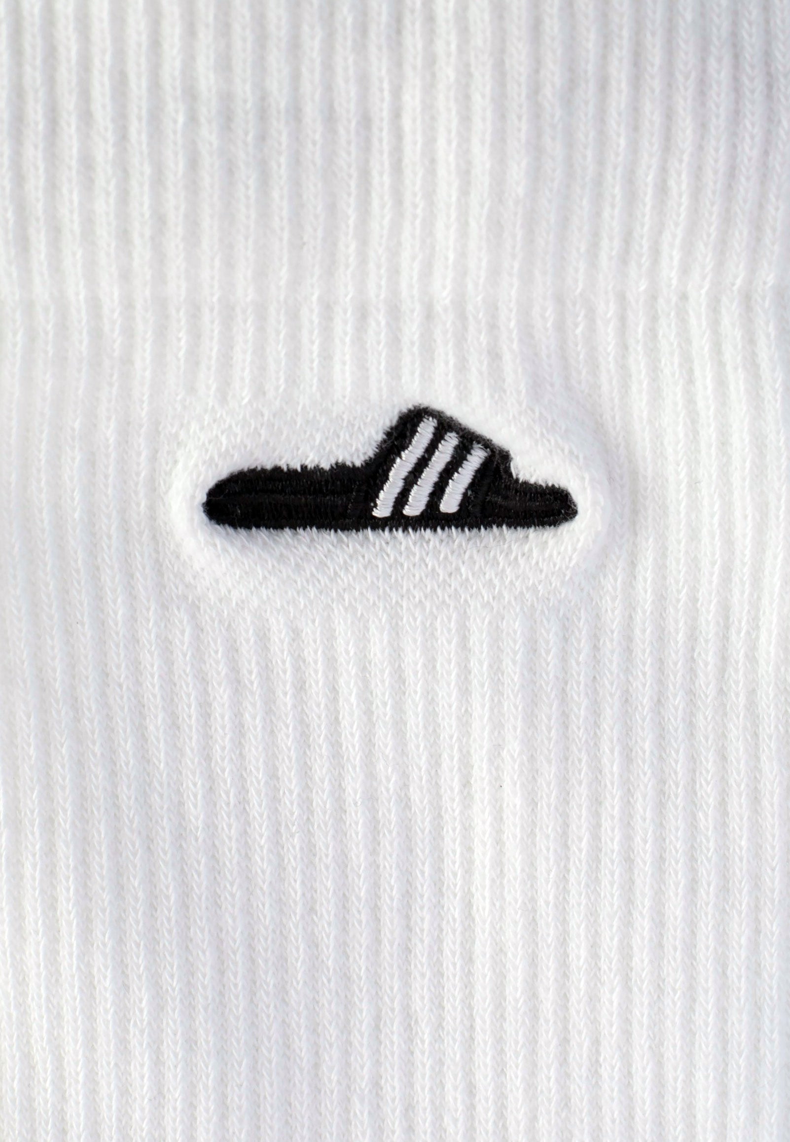 Adilette White/Black - Socks