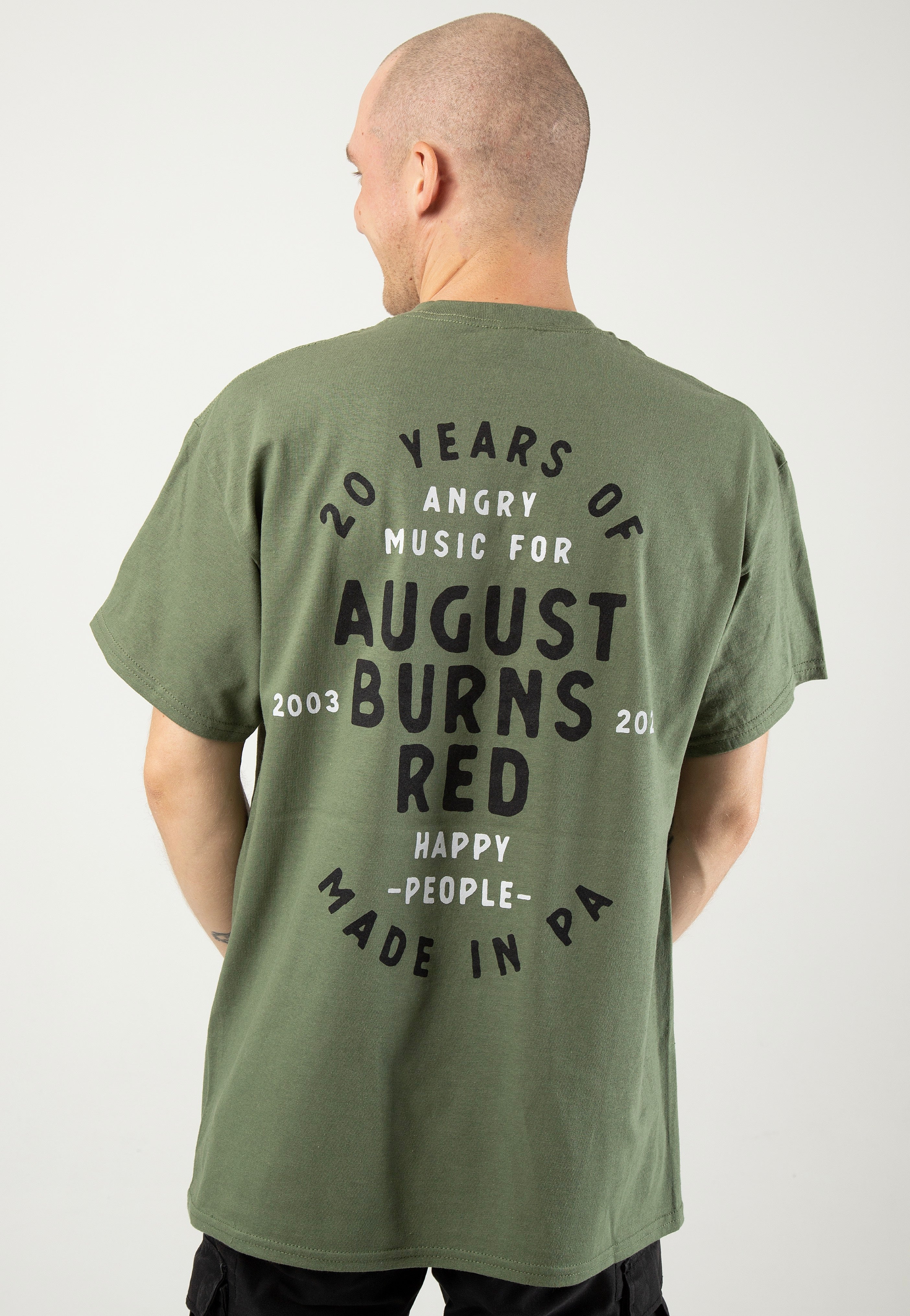20 Years Angry Music Military Green - T-Shirt