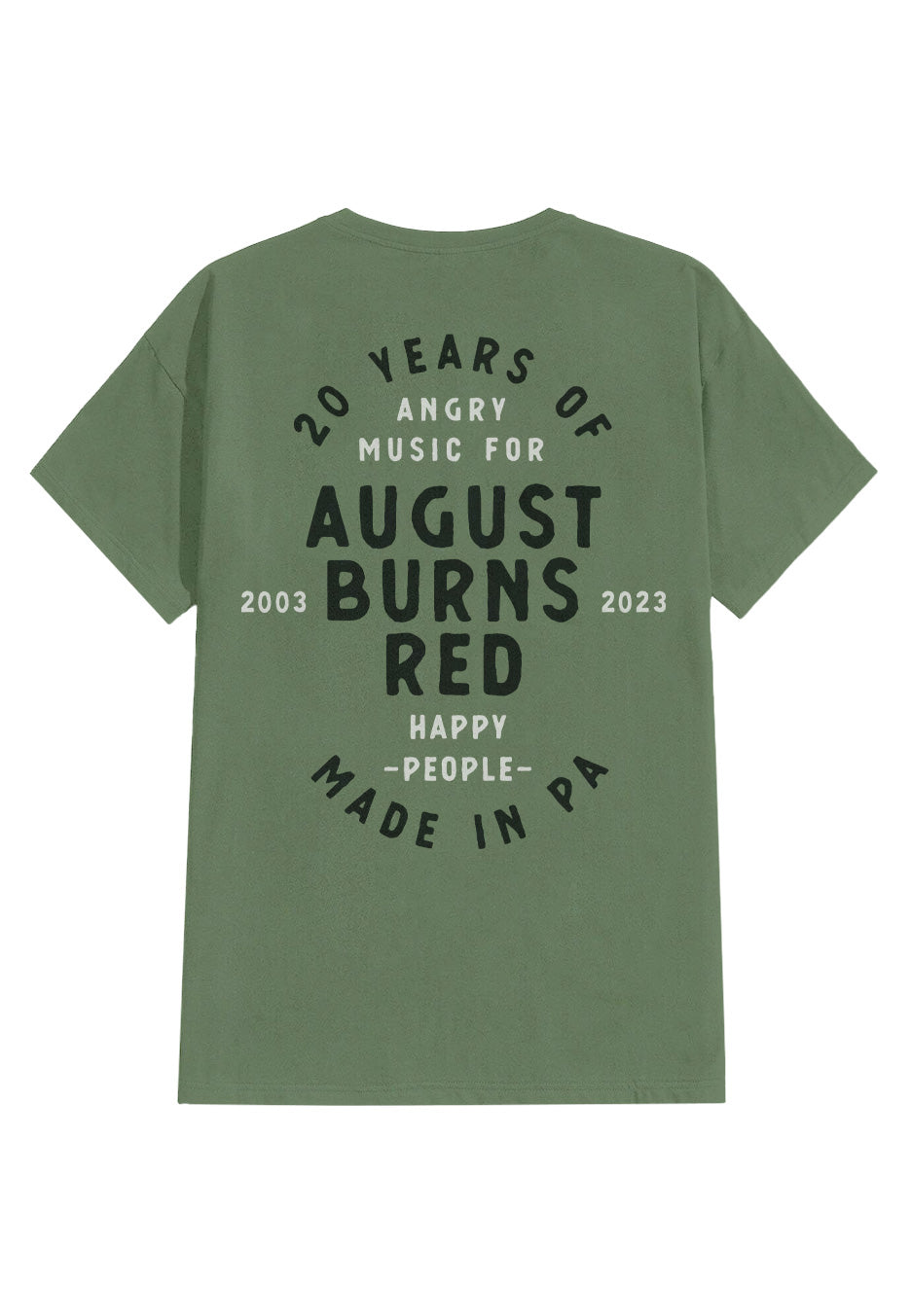20 Years Angry Music Military Green - T-Shirt