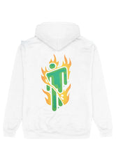 Airbrush Flames Blohsh White - Hoodie