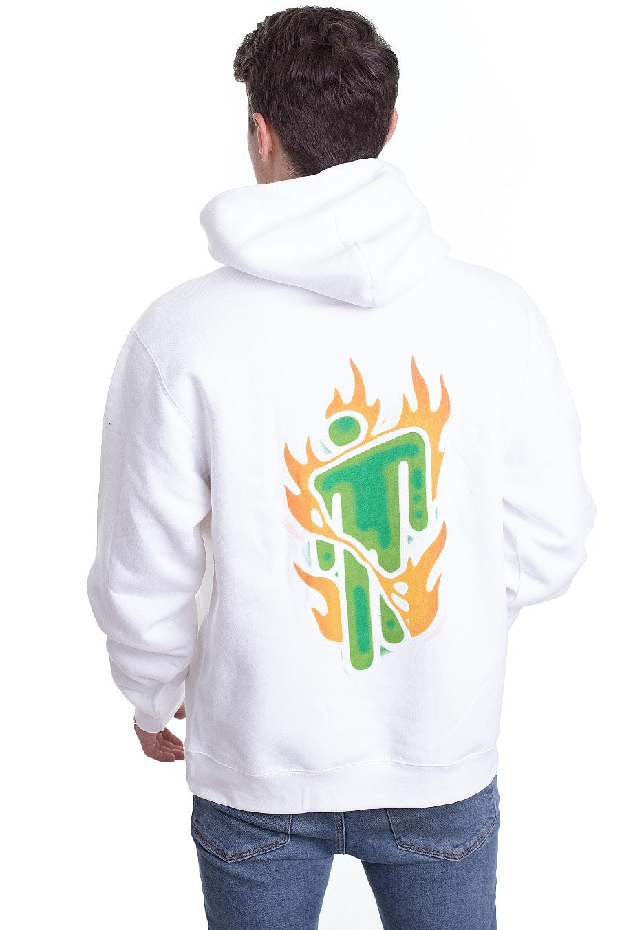 Airbrush Flames Blohsh White - Hoodie
