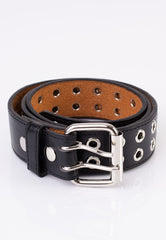 2 Row Double Prong Eyelet Studded - Belt