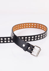 2 Row Double Prong Eyelet Studded - Belt
