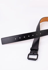 3 Row Black Pyramid Studded - Belt