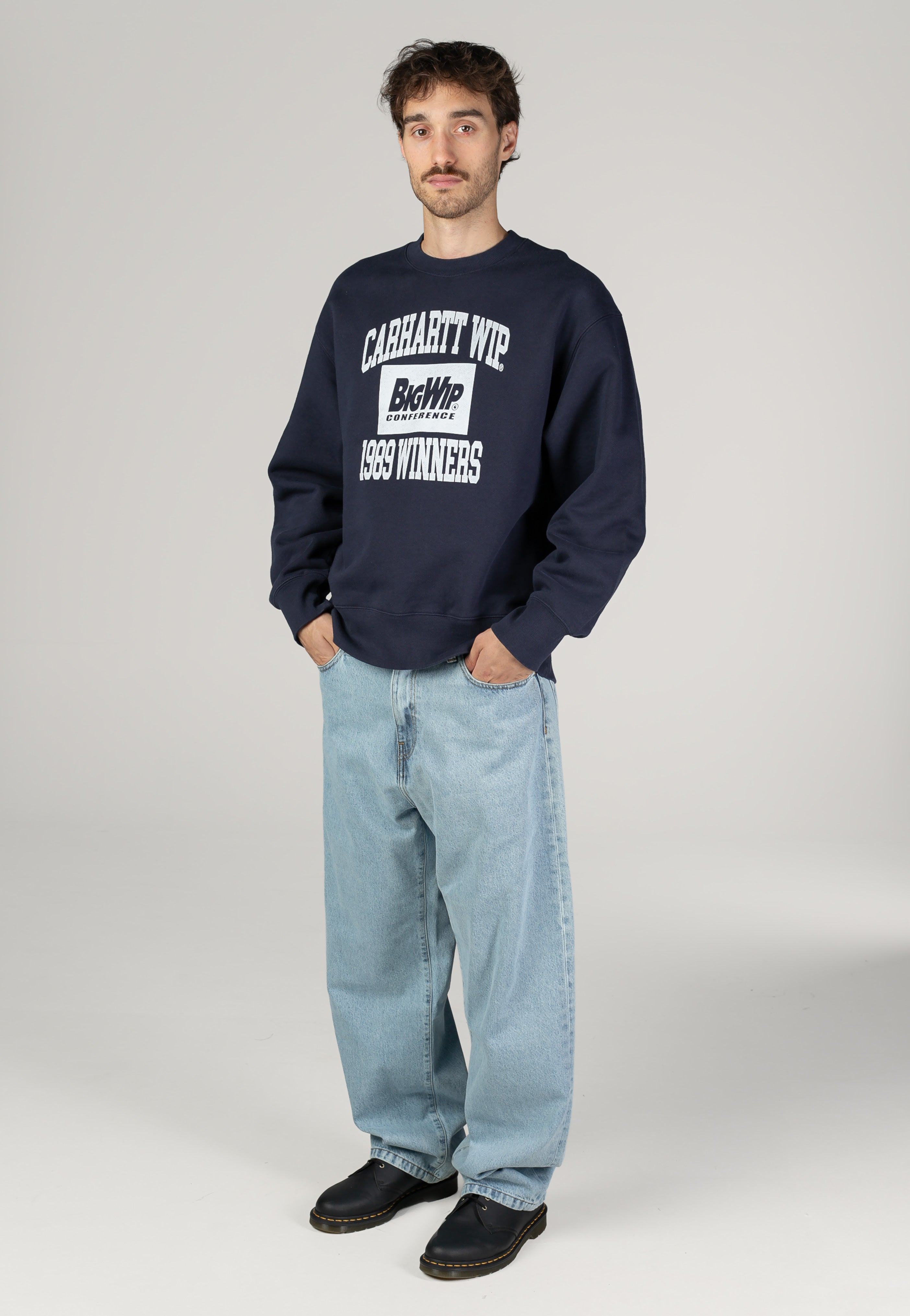 1989 Winners Heavy Stone Wash Dark Navy - Sweater