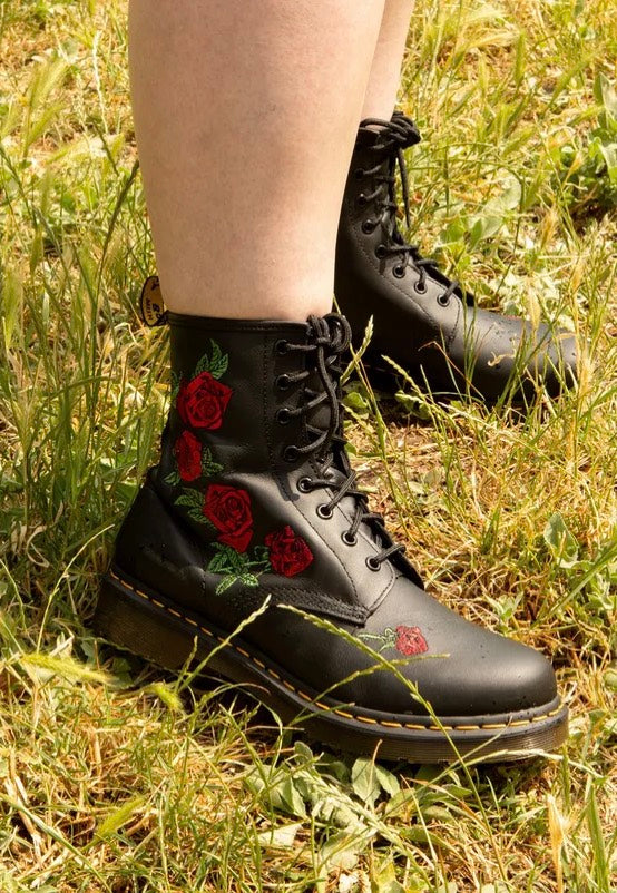1460 Vonda Floral Rose Black Softy - Girl Shoes