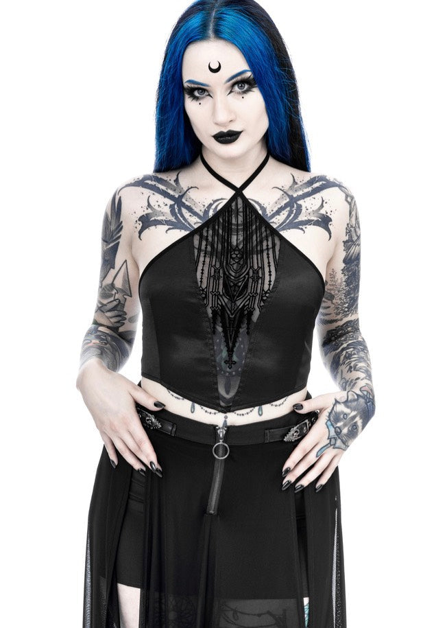 Afterlife Halterneck Black - Top
