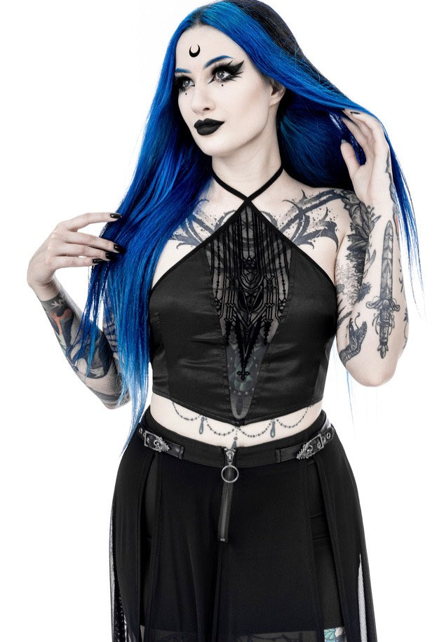 Afterlife Halterneck Black - Top