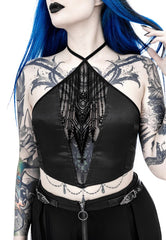 Afterlife Halterneck Black - Top