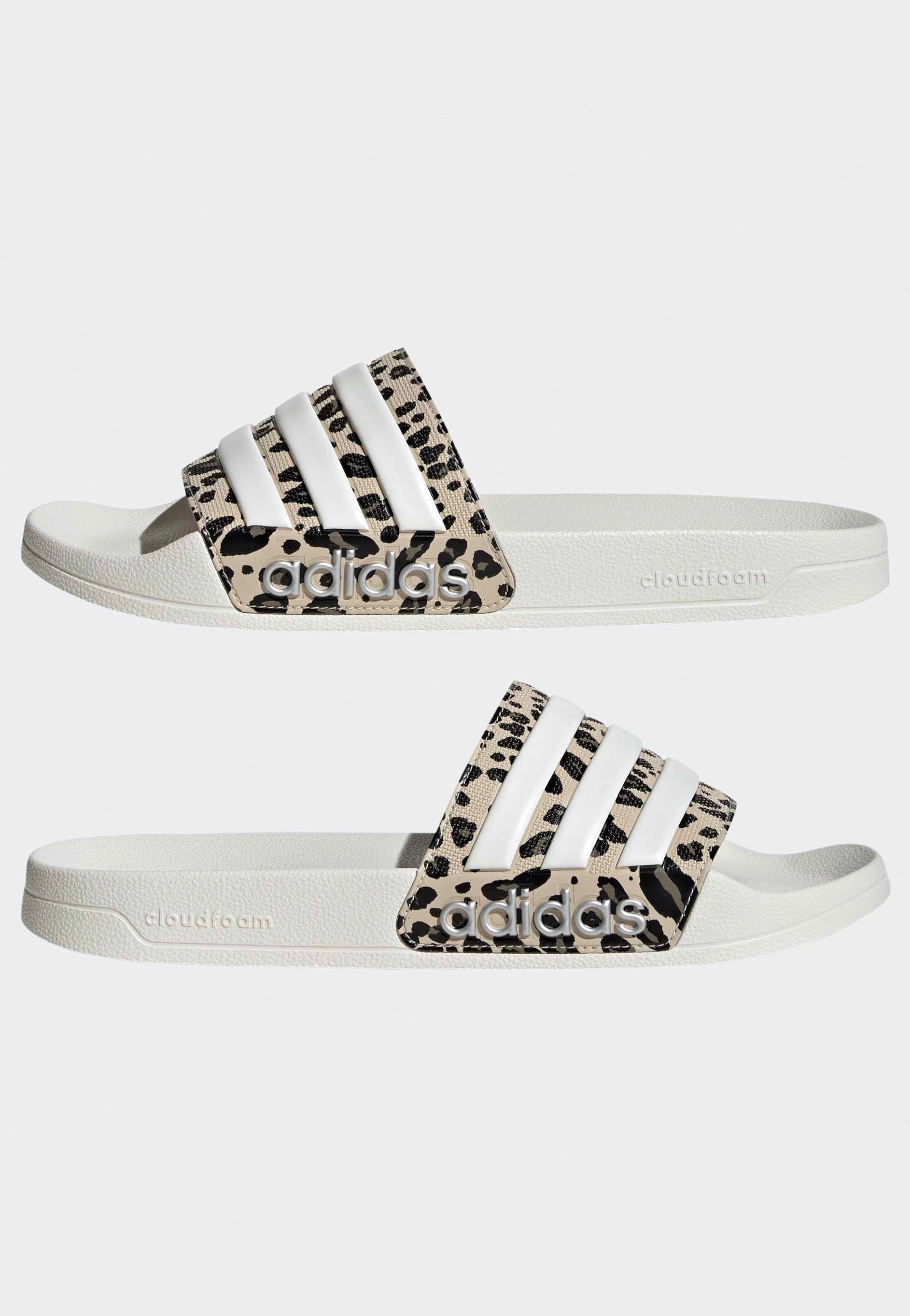 Adilette Shower Crystal Linen/Core White/Khaki Six - Slides