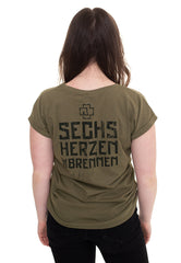6 Herzen Oliv - Girly