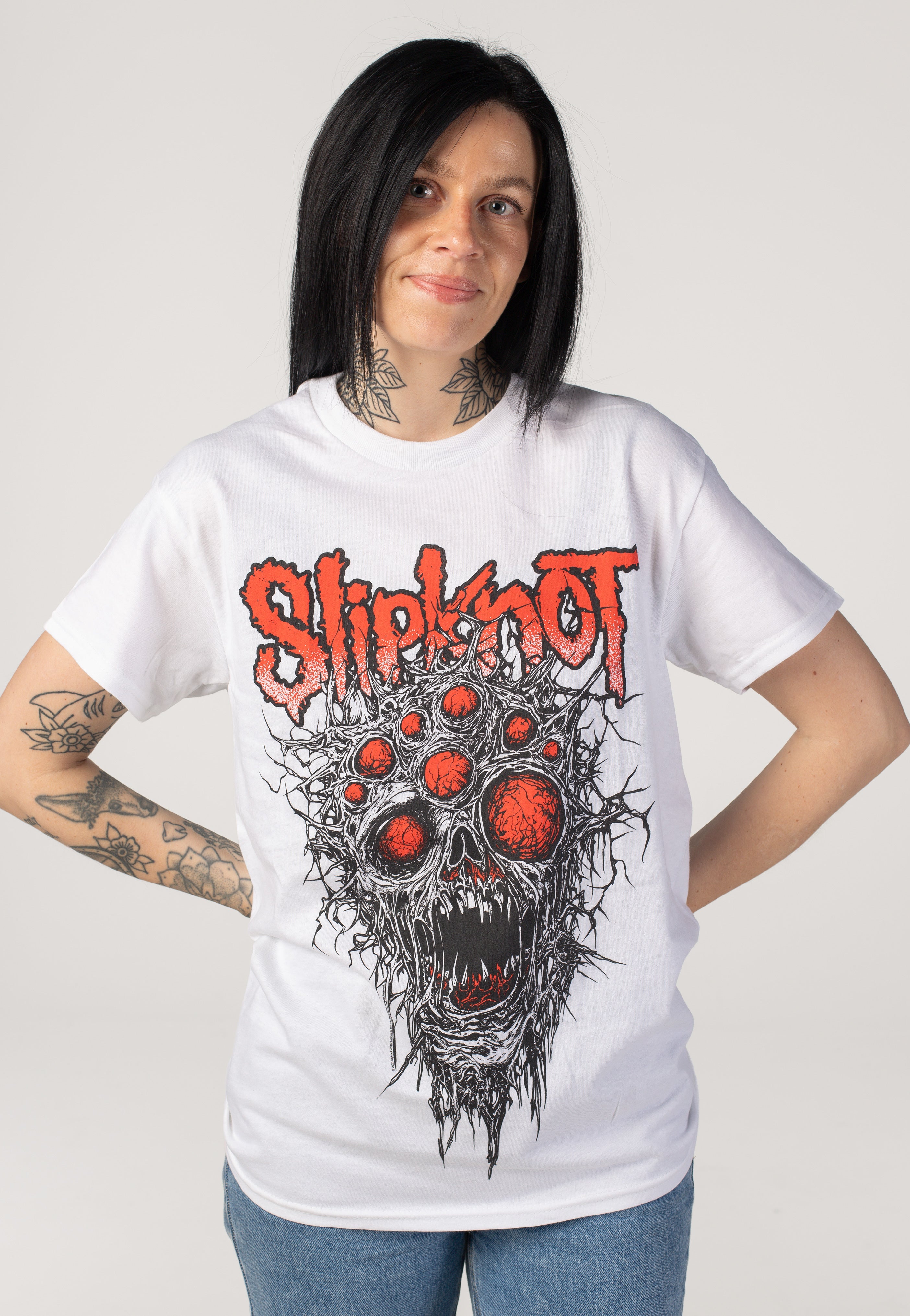 9 Eye Monster White - T-Shirt