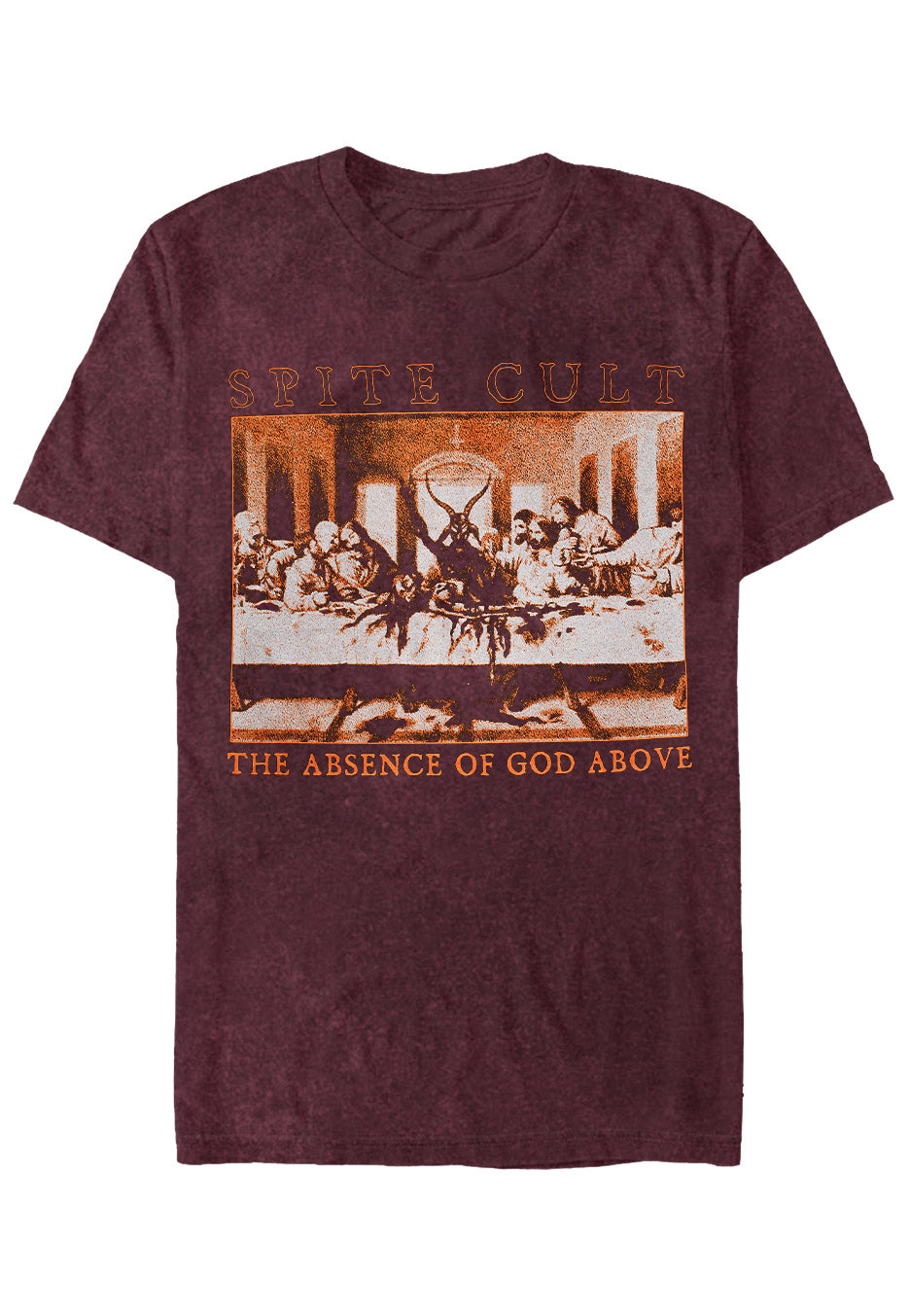 Absence Of God Berry Black Acid Washed - T-Shirt