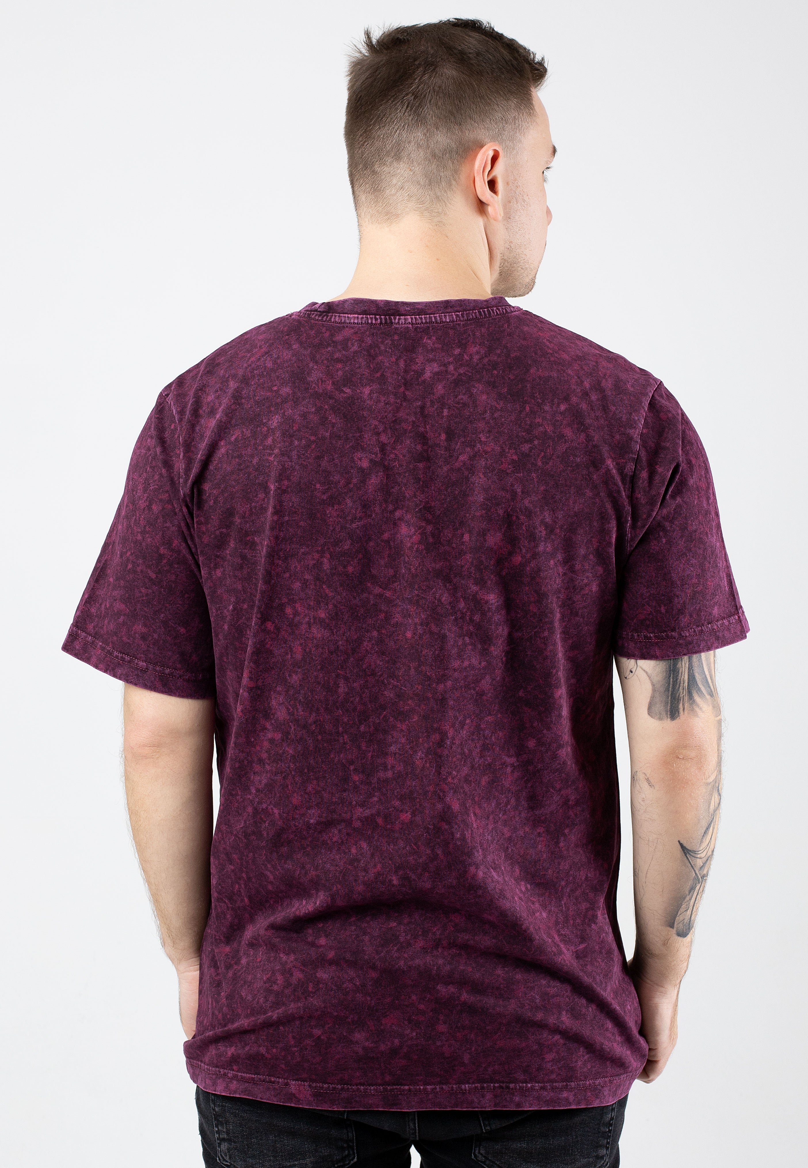 Absence Of God Berry Black Acid Washed - T-Shirt