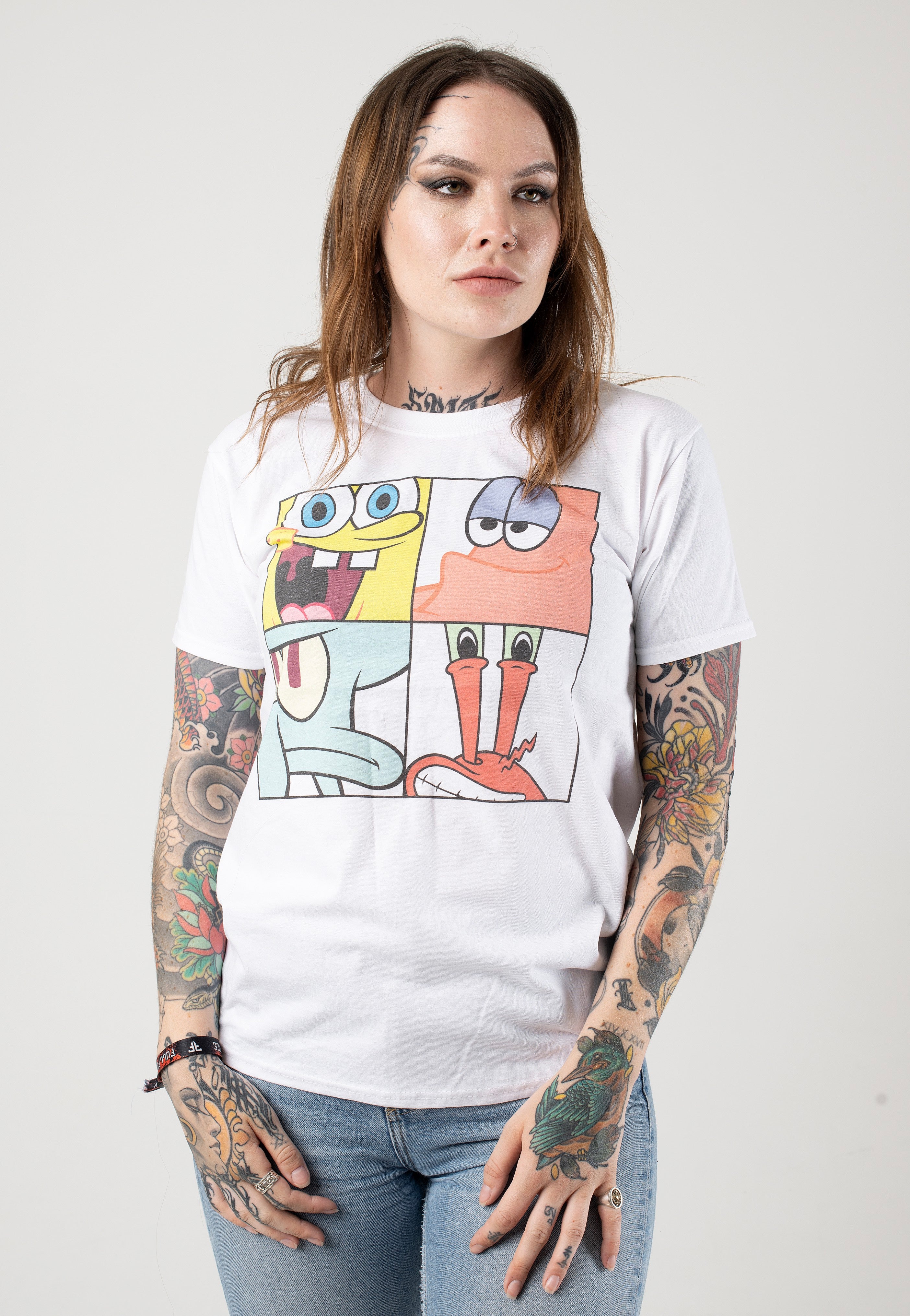 4 Square Close White - T-Shirt