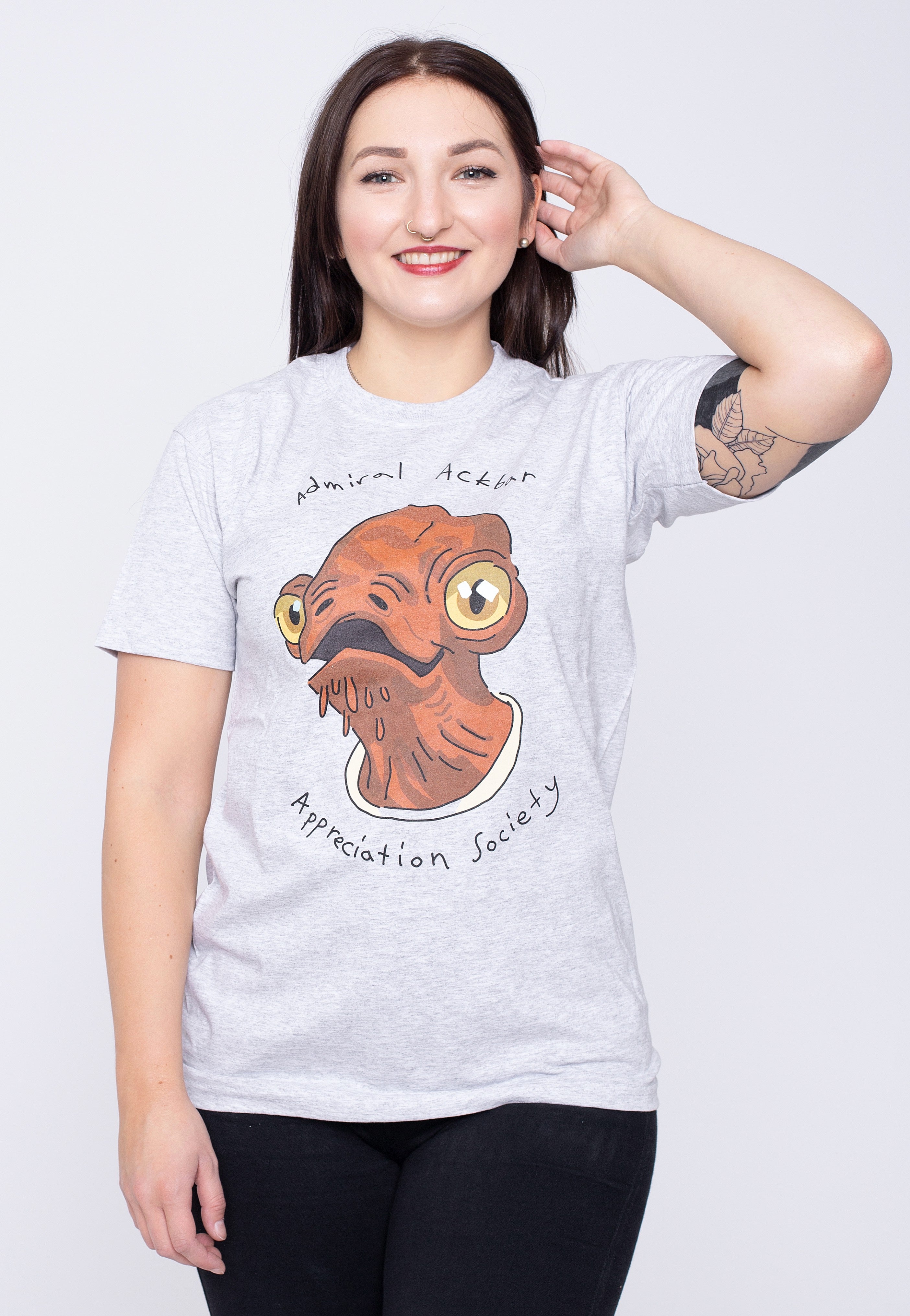 Admiral Ackbar Grey - T-Shirt
