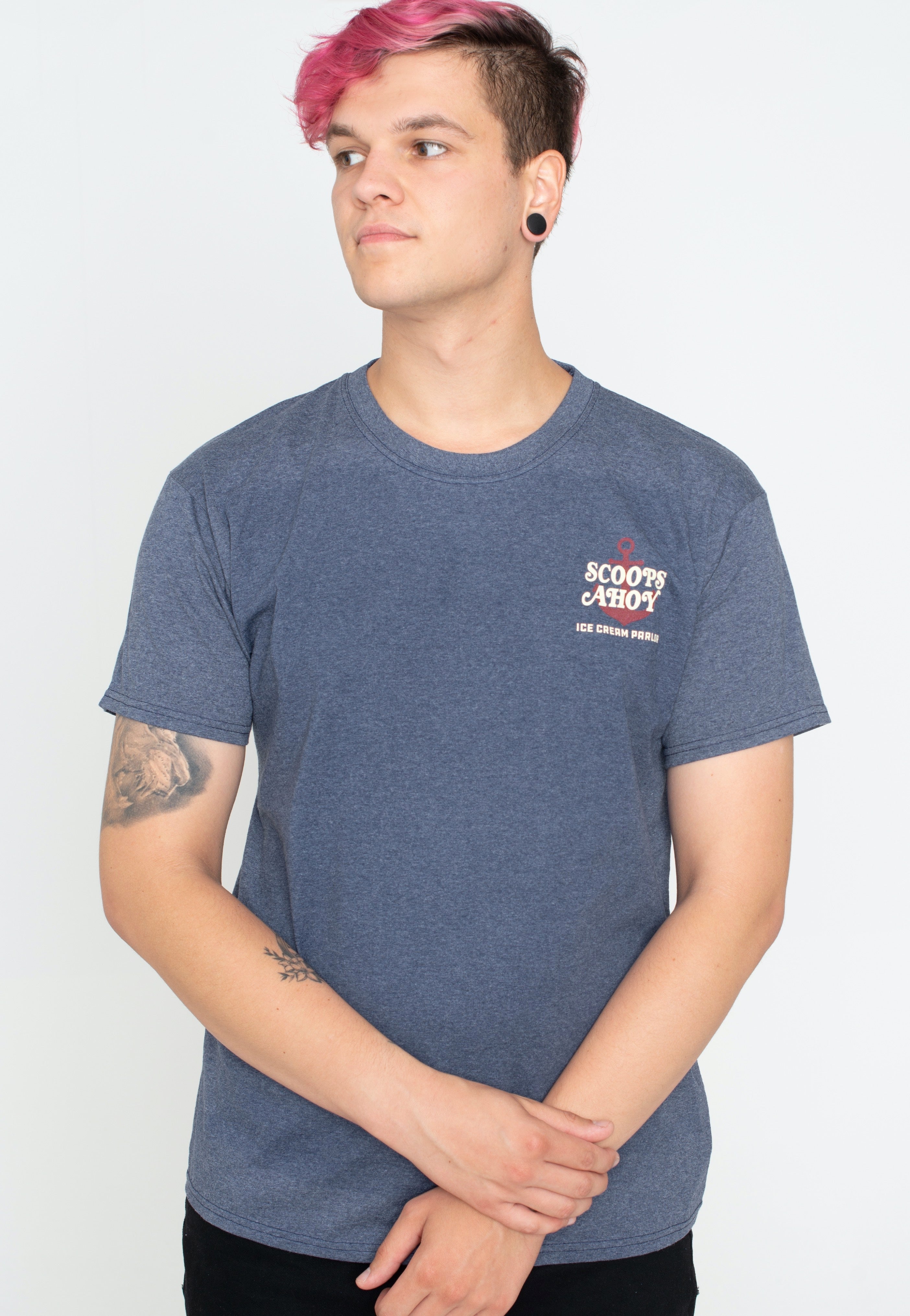 Ahoy Hoy Vintage Heather Navy - T-Shirt