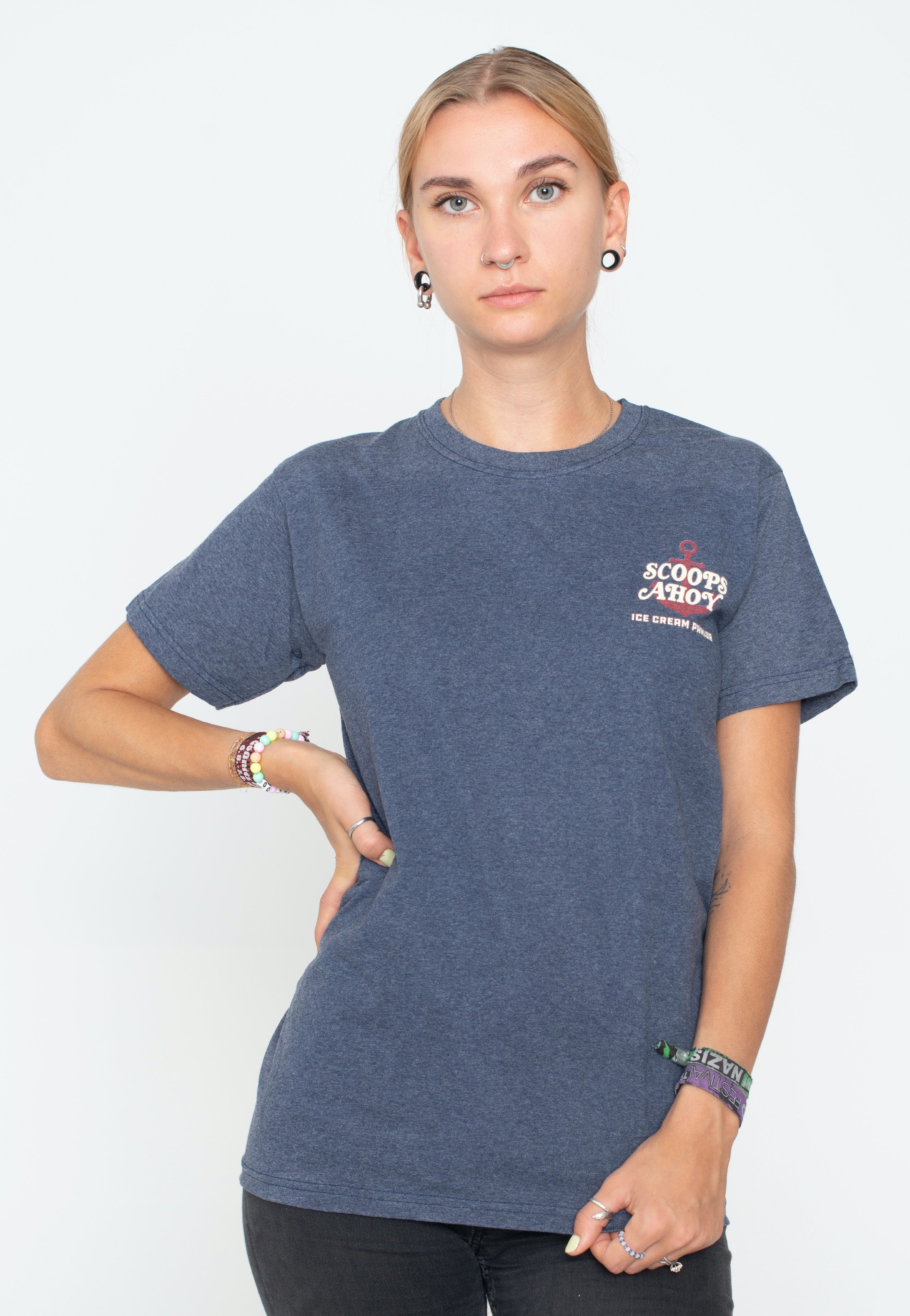 Ahoy Hoy Vintage Heather Navy - T-Shirt