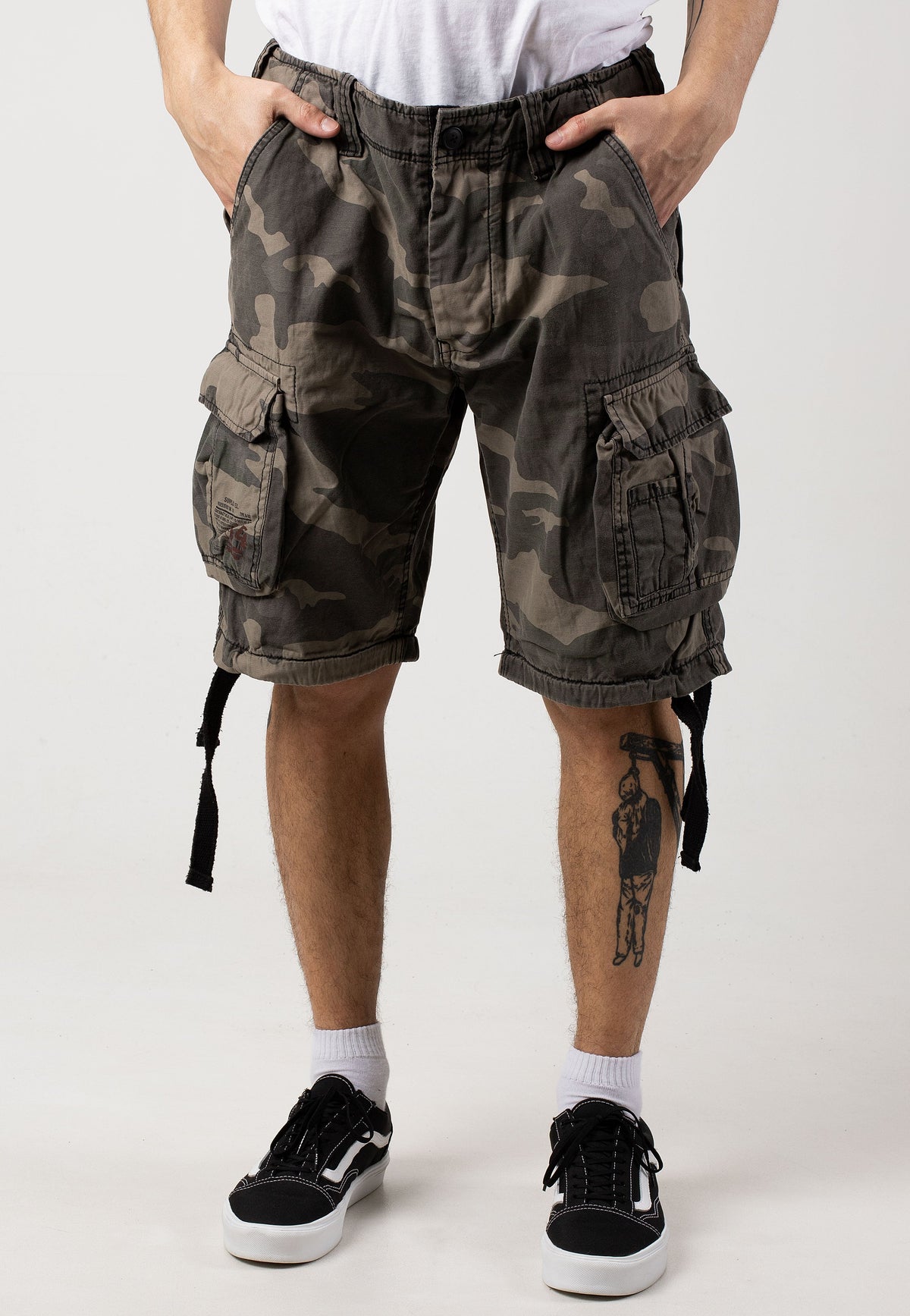 Airborne Vintage Black Camo - Shorts
