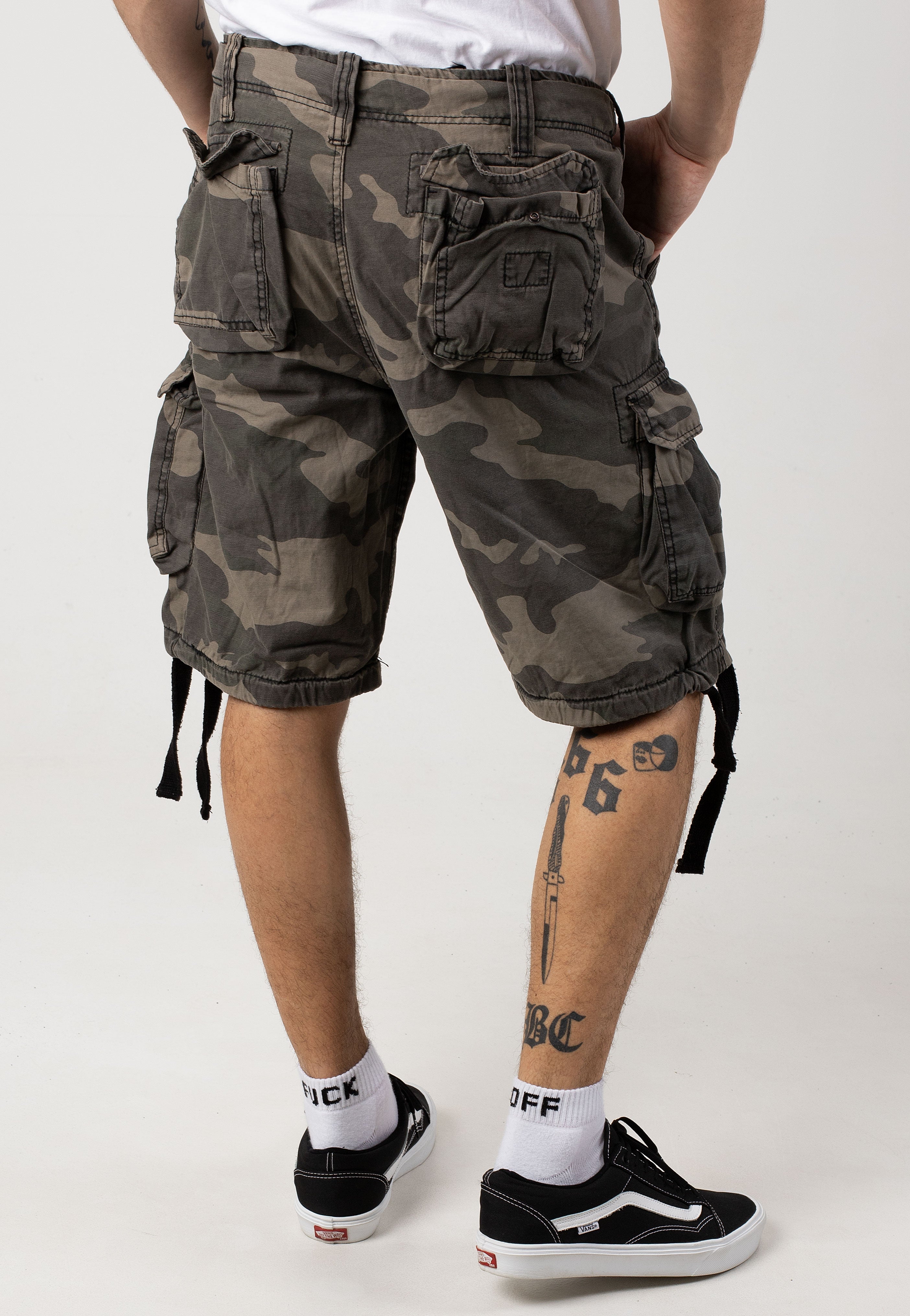 Airborne Vintage Black Camo - Shorts