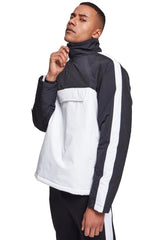 2-Tone Padded Pull Over White/Black - Jacket