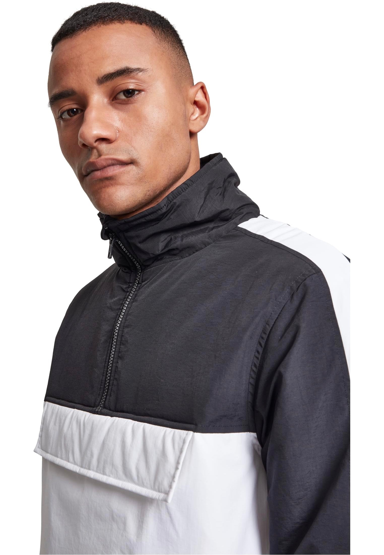 2-Tone Padded Pull Over White/Black - Jacket