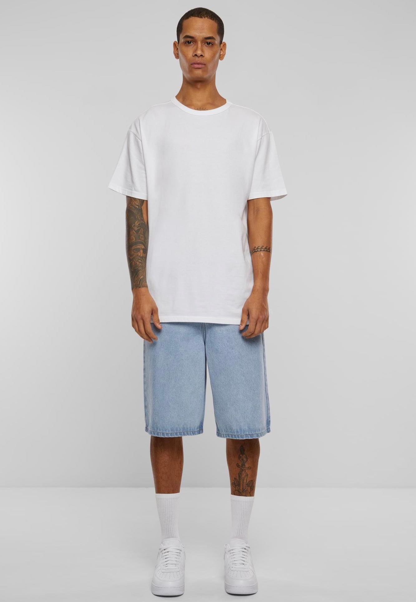 90's Heavy Denim New Light Blue Washed - Shorts