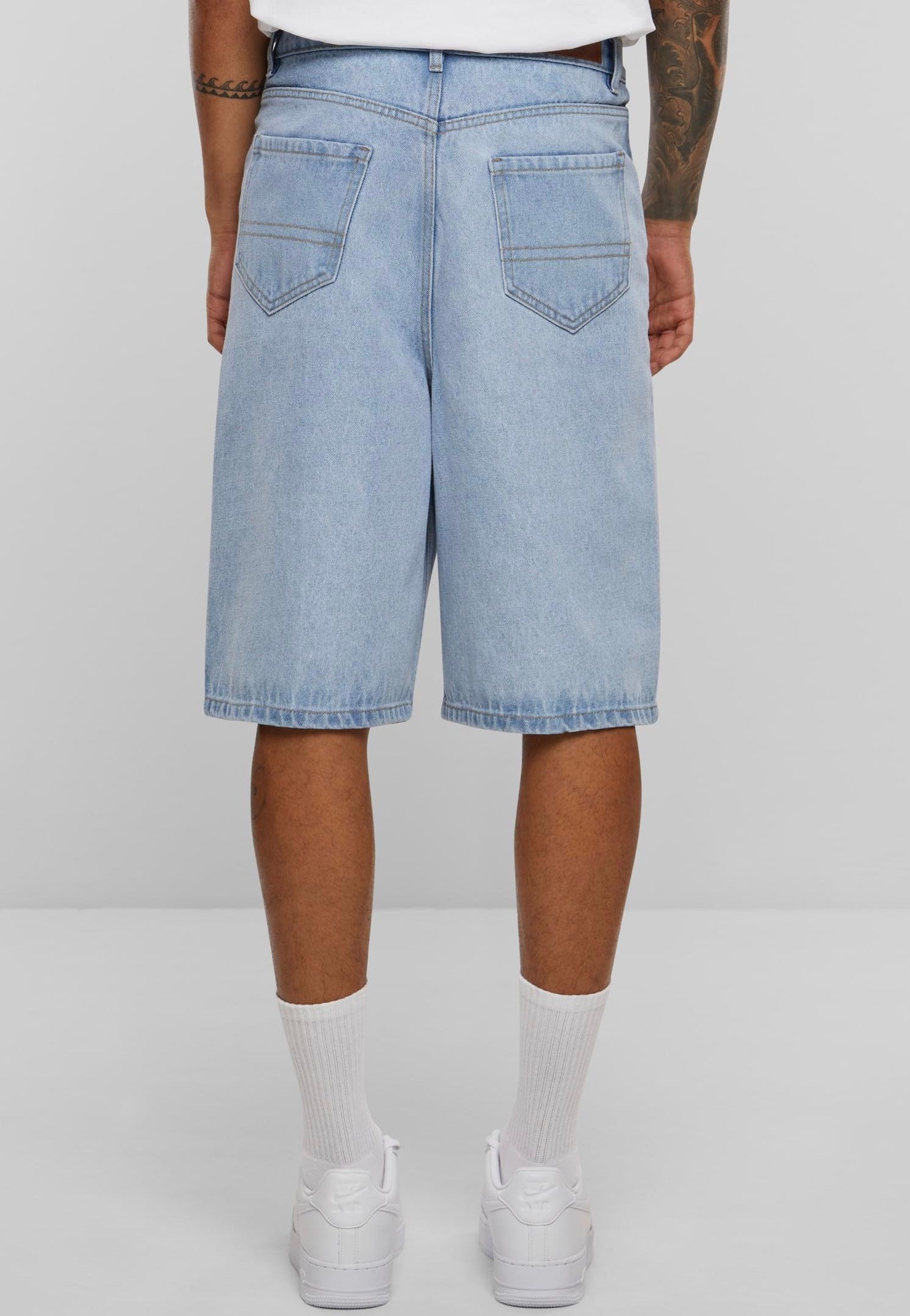 90's Heavy Denim New Light Blue Washed - Shorts