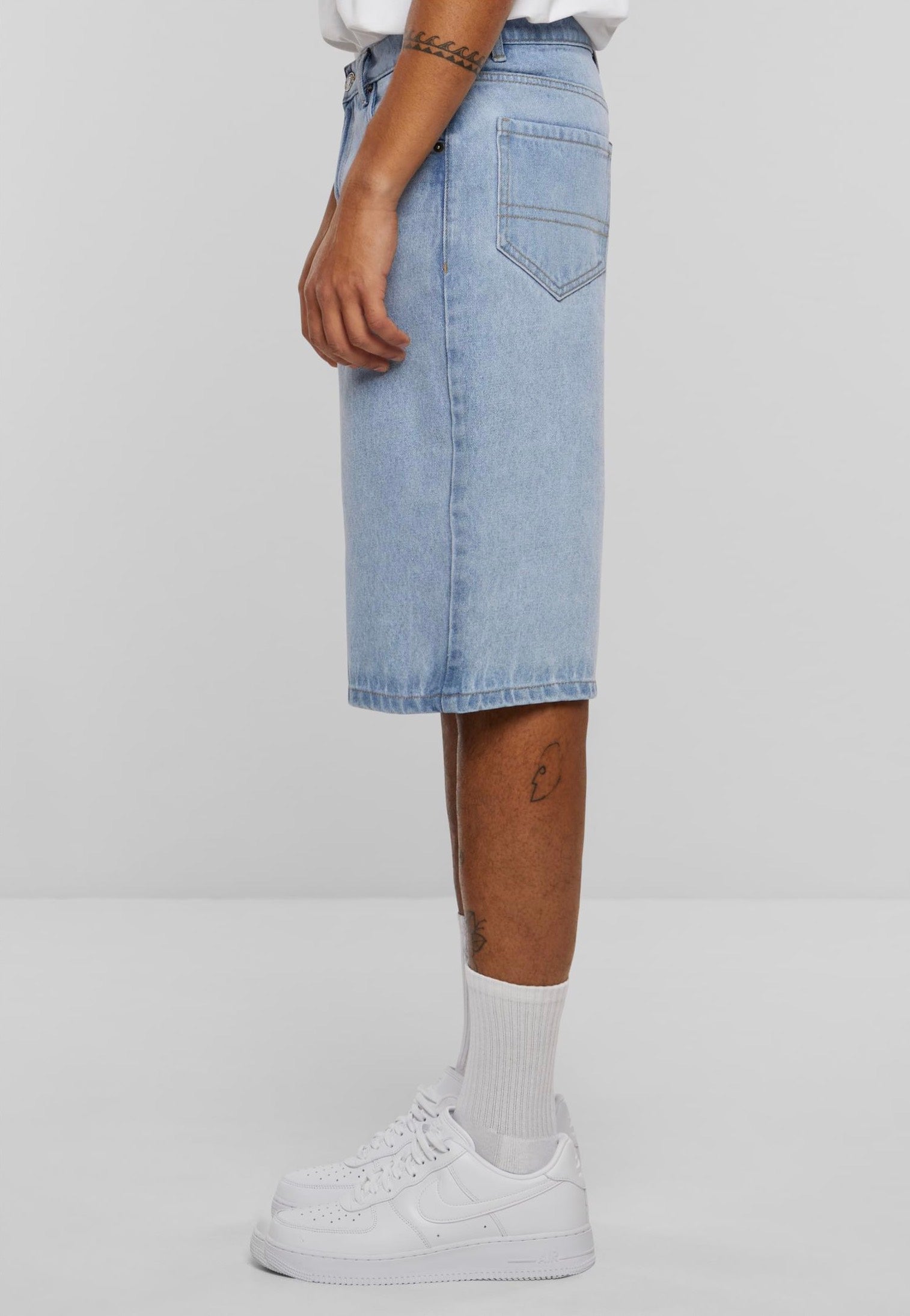 90's Heavy Denim New Light Blue Washed - Shorts