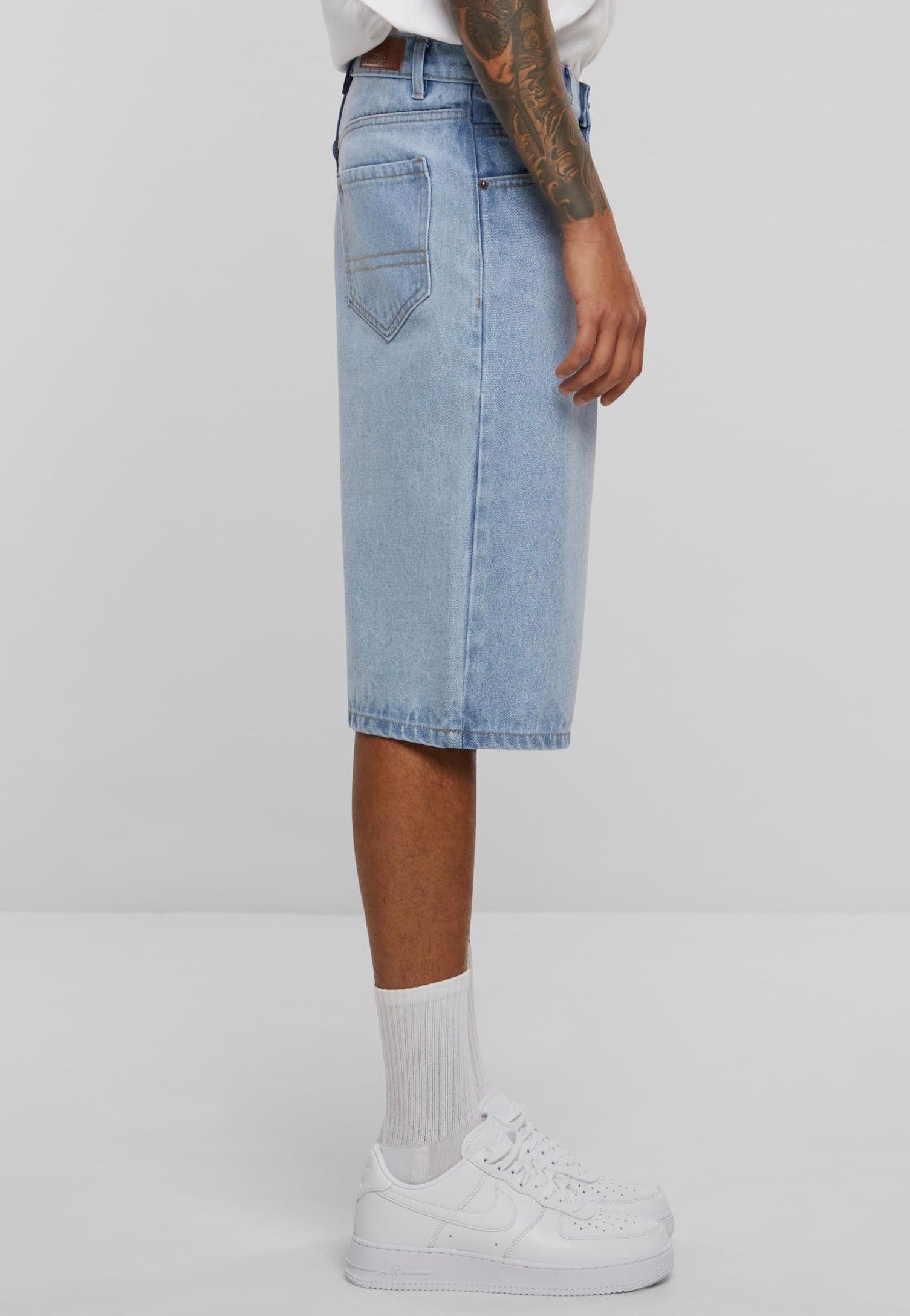 90's Heavy Denim New Light Blue Washed - Shorts