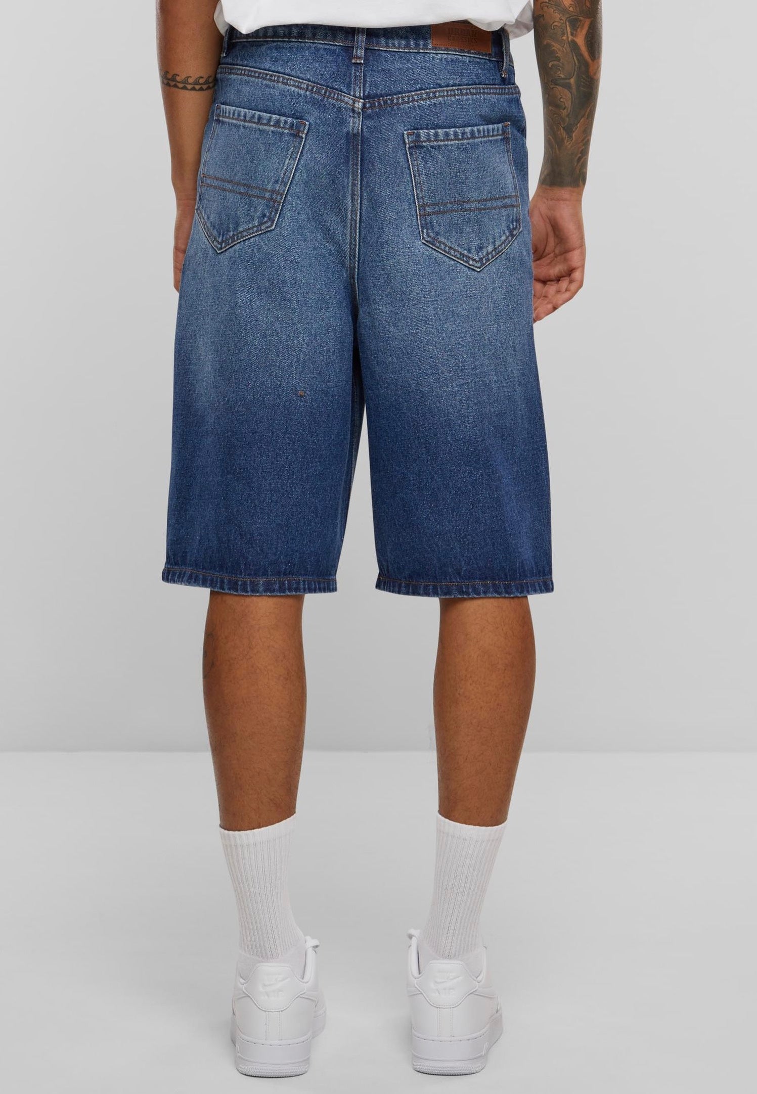 90's Heavy Denim New Mid Blue Washed - Shorts