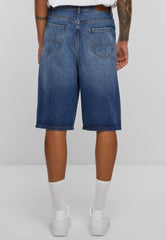 90's Heavy Denim New Mid Blue Washed - Shorts