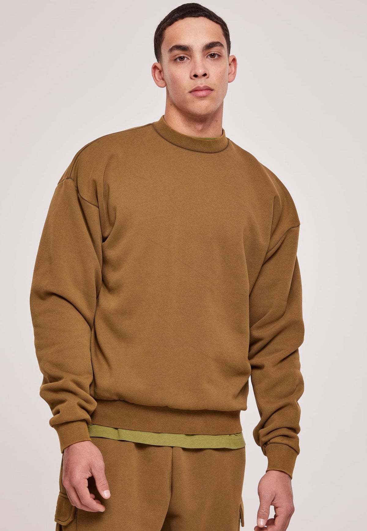 Acid Washed Crew Summerolive - Sweater