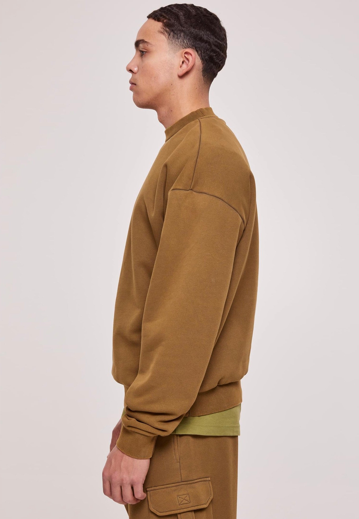 Acid Washed Crew Summerolive - Sweater